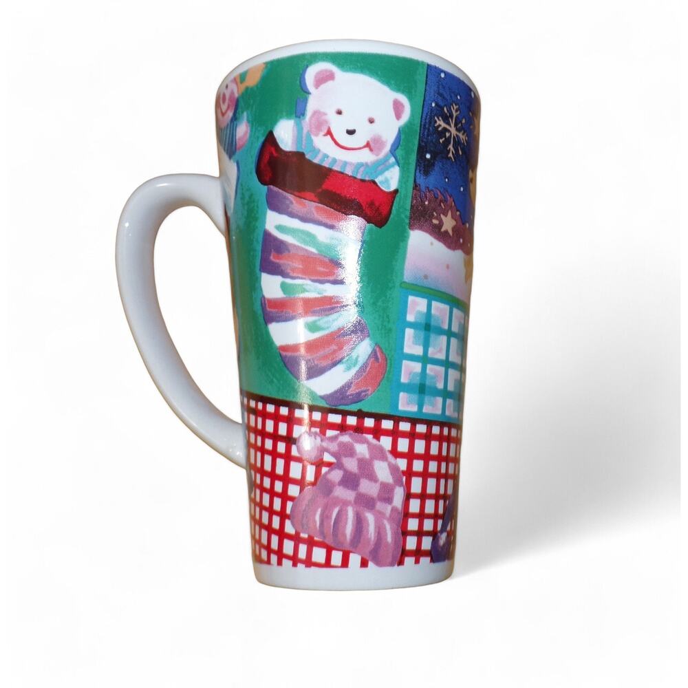 Christmas Mug Tall Tapered Heavyweight Stoneware Microwave Dishwasher Safe